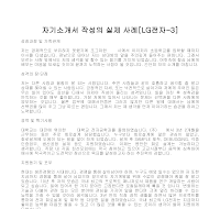 자기소개서 작성사례(엘지전자3) 자기소개서 작성사례(엘지전자3)